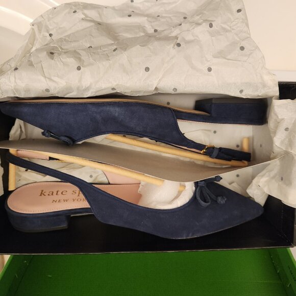 Kate Spade "Veronica" Flats. Captain Navy. Suede. NIB. Size 10 - Picture 12 of 14
